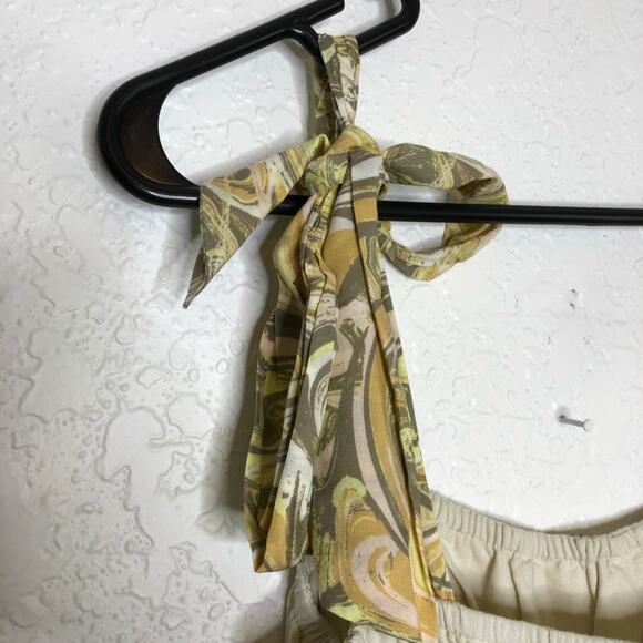 Free People Santorini cream linen blend maxi dress size 4 - Picture 8 of 16